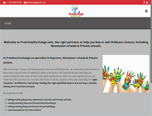 Tablet Screenshot of preschoolexchange.com